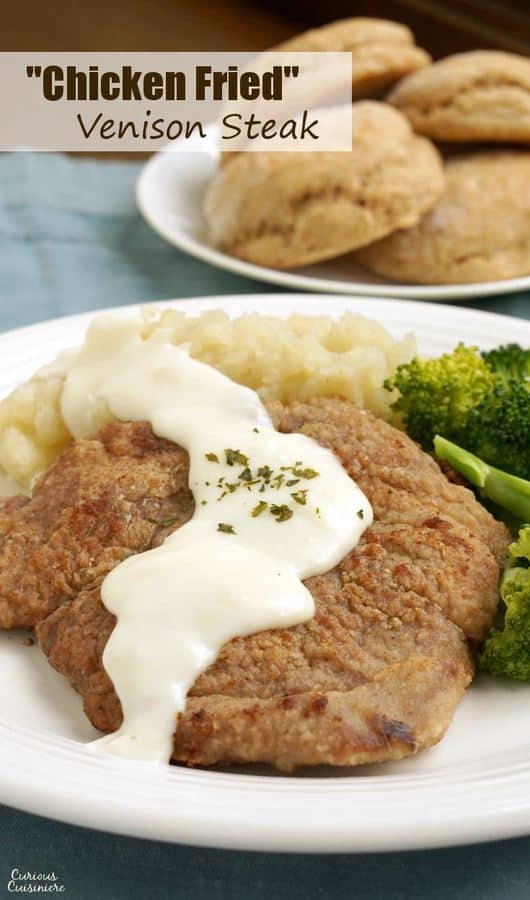 Chicken Fried Venison Steak with steamed broccoli and mashed potatoes. 