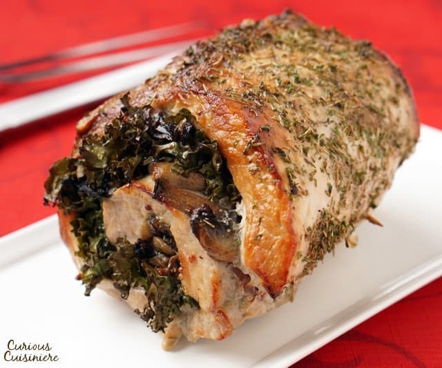 Mushroom and Swiss Chard Rolled Pork Loin • Curious Cuisiniere