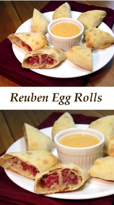 Baked Reuben Egg Rolls • Curious Cuisiniere