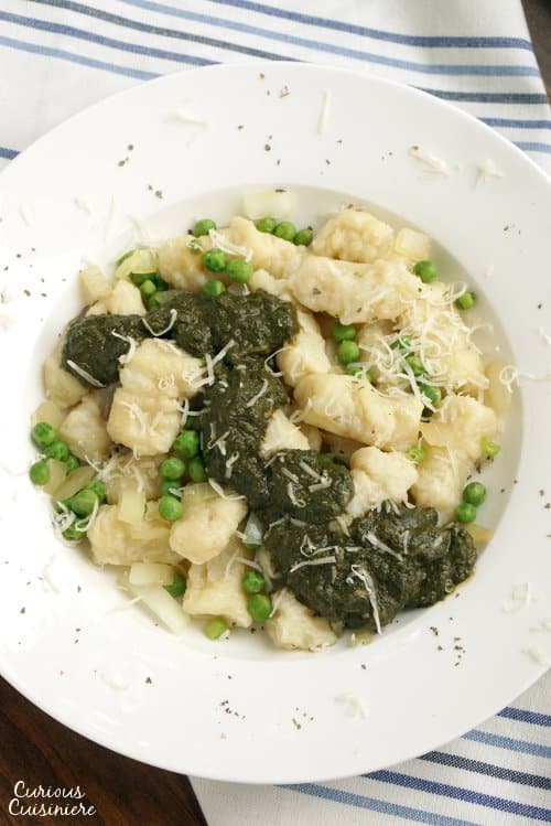 Homemade Gnocchi With Pesto And Peas Curious Cuisiniere