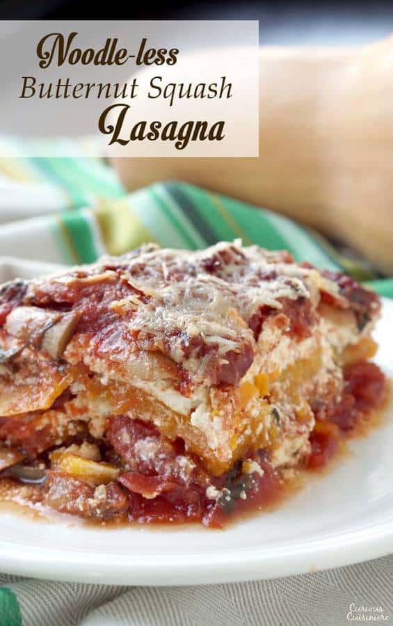 Butternut Squash Noodleless Lasagna • Curious Cuisiniere