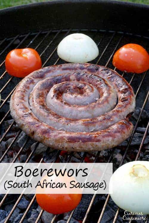 Robust and flavorful South African Boerewors is the sausage you need for your next grilling party! | www.CuriousCuisiniere.com