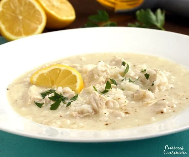 Greek Lemon Chicken Rice Soup (Avgolemono) - Tastefulventure