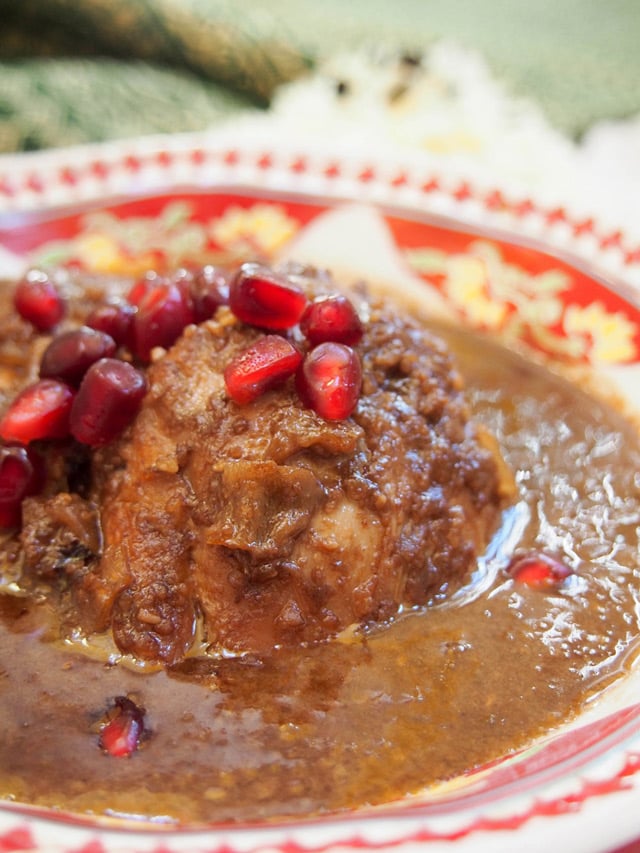 Fesenjan (Persian Pomegranate Chicken Stew) • Curious Cuisiniere