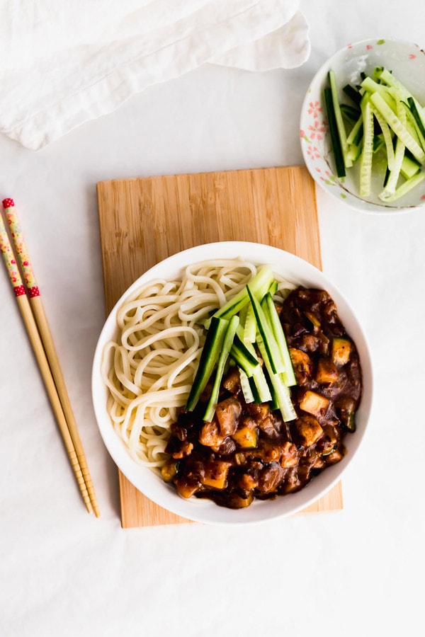 Jajangmyeon (Korean Black Bean Sauce Noodles) • Curious Cuisiniere