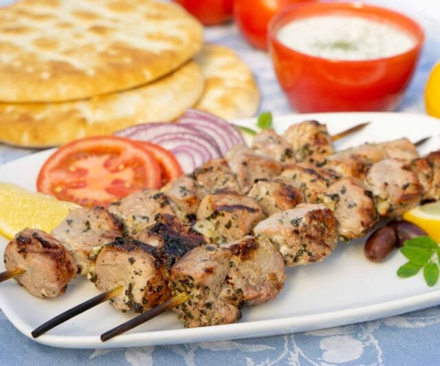 Souvlaki (Grilled Greek Pork Skewers) Recipe • Curious Cuisiniere