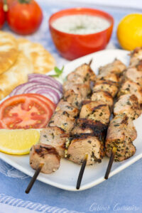 Souvlaki (Grilled Greek Pork Skewers) Recipe • Curious Cuisiniere