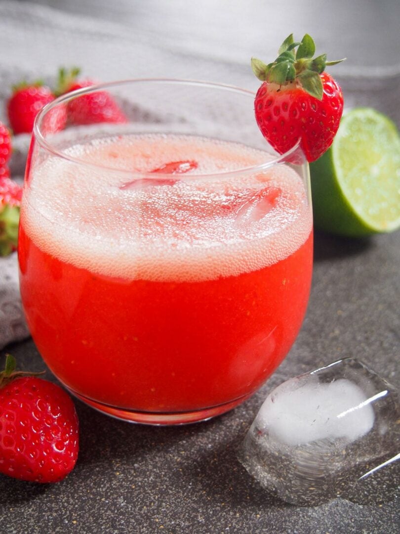 Agua de Fresa (Mexican Strawberry Water) • Curious Cuisiniere