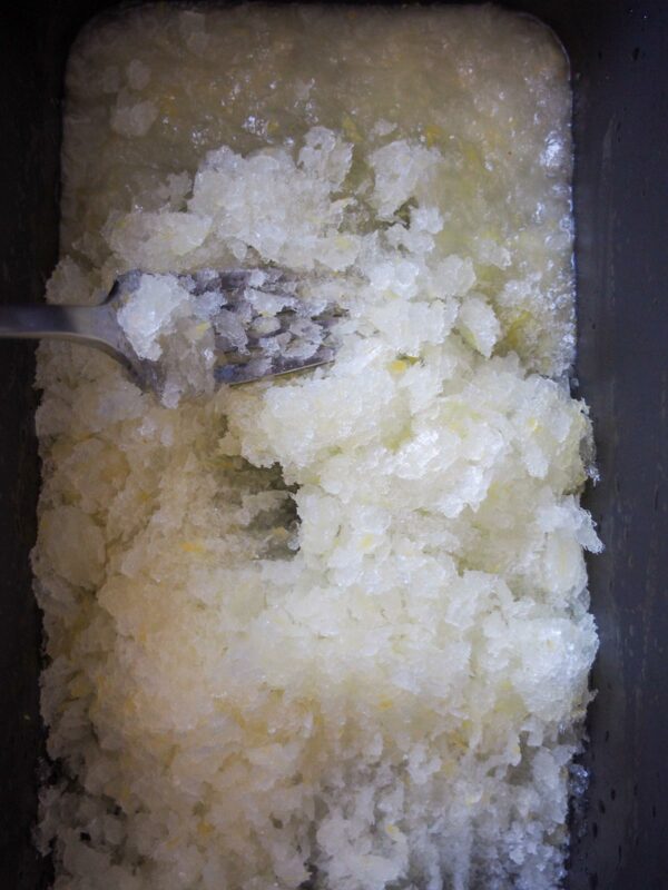 Making Lemon Granita