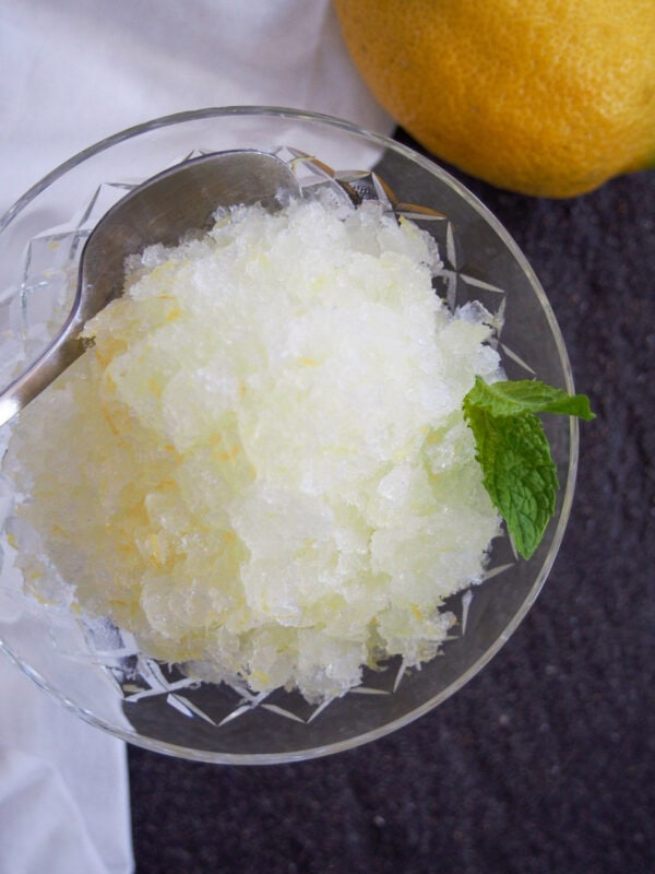 Lemon Granita -- Italian Lemon Ice