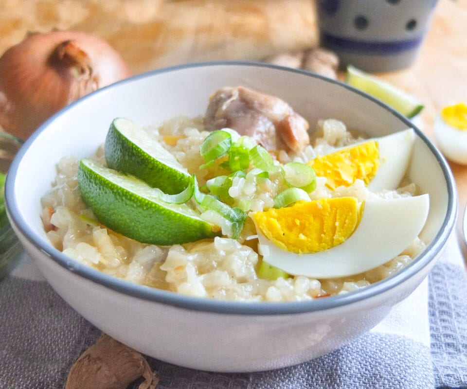 Chicken Arroz Caldo Filipino Rice Porridge • Curious Cuisiniere