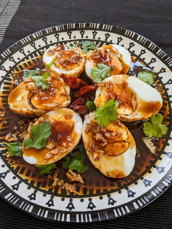 Son-in-law eggs - Thai fried hard boiled eggs in tamarind sauce