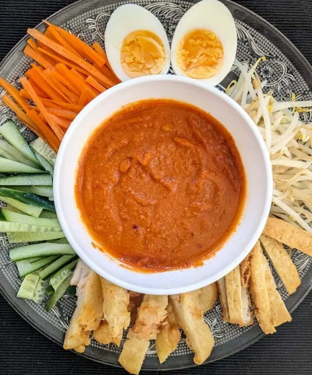 Pasembur (Malaysian Indian Rojak) salad before mixing